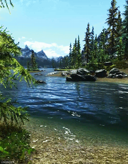 река в  лесу!!.gif