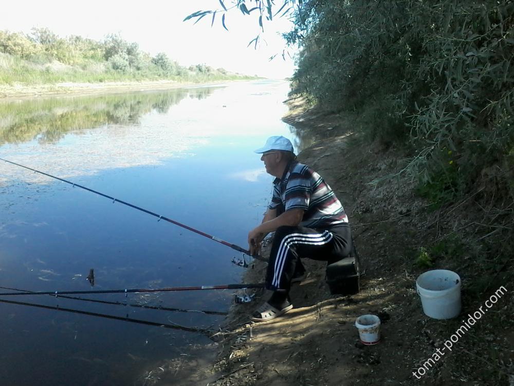 на рыбалке